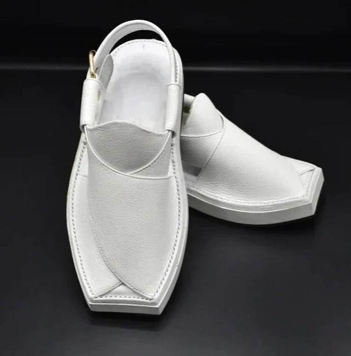 Premium White Kaptan Chappal Double Sole