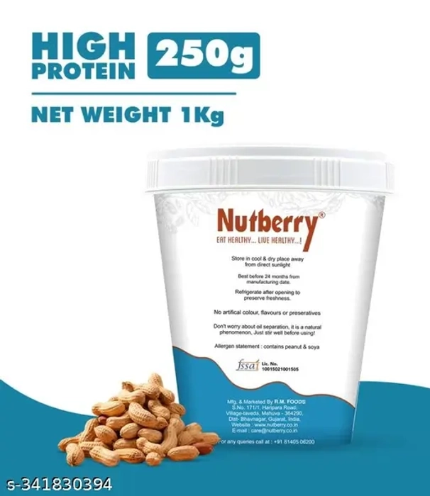 Nutberry Peanut Butter CLASSIC CRUNCHY 1KG in Bucket