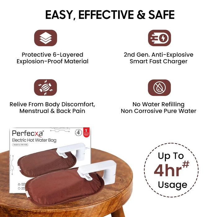 Perfecxa Electric Hot Water Bag Electric for Muscle, Joint, Back and Period Cramps Pain Relief