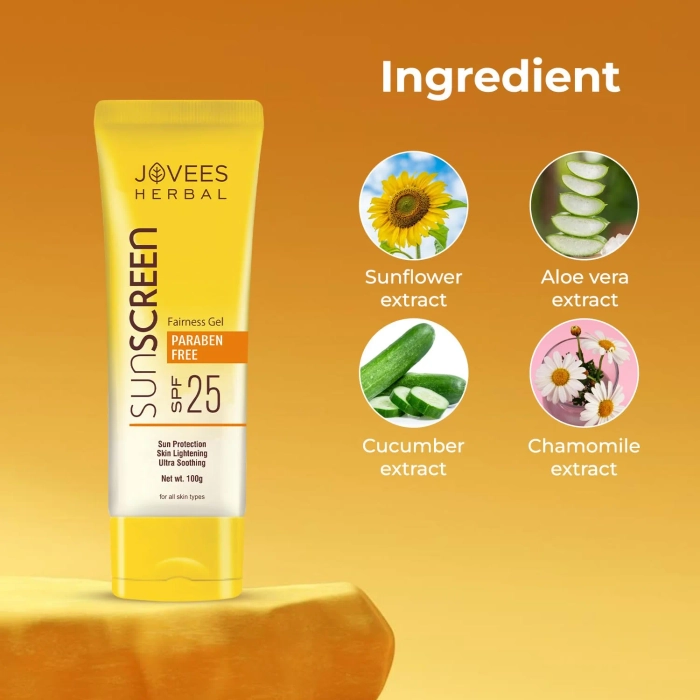 Jovees Fairness Gel Sunscreen SPF 25 | Oily & Combination Skin