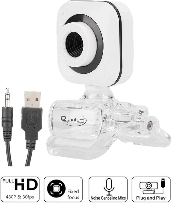 Quantum QHM495B 360 Degree Rotation PC HD Camera with Built-in Microphone