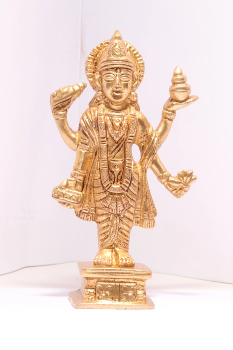 Brass Dhanvantri ji Statue (Middle Size)