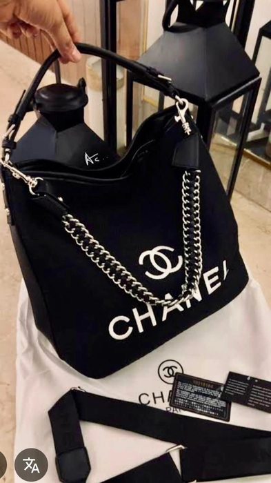Chanel Large Hobo Bag with Chain Detail