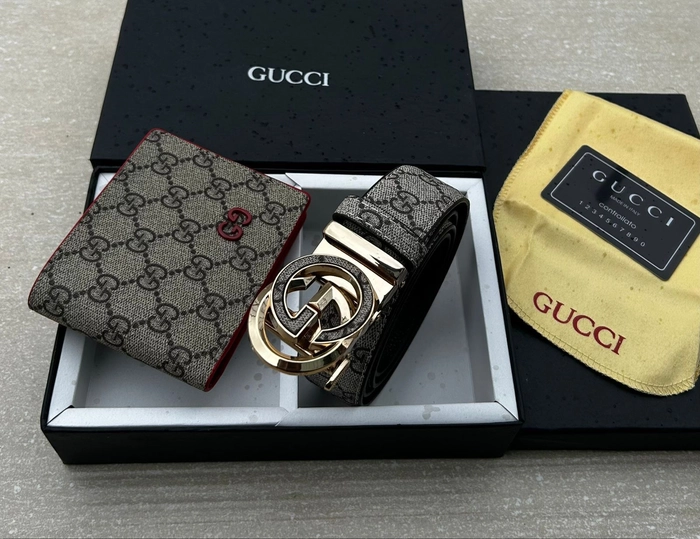 GUCCI SET WALLET & BELT