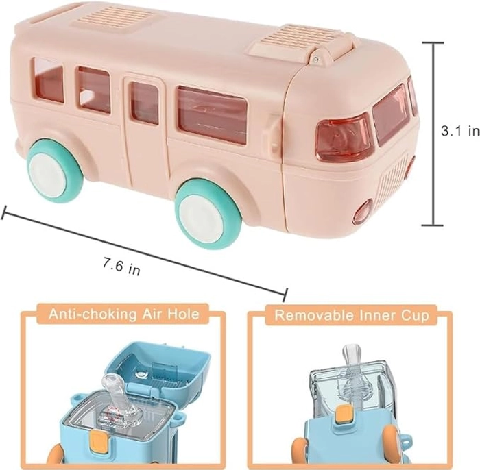 Bus Shape Car Water Bottle For Kids By Cable World