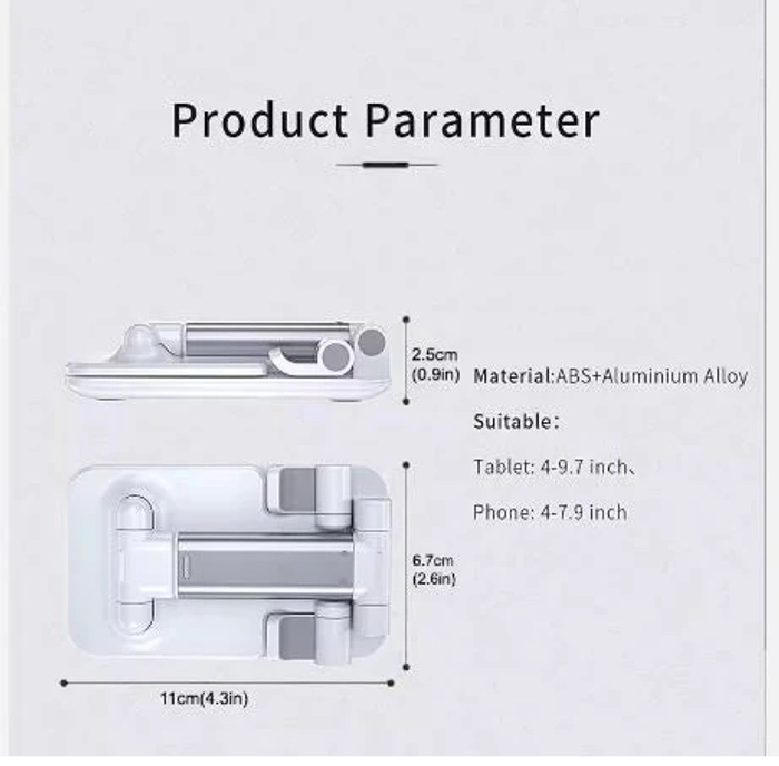 FOLDABLE PHONE STAND FOR DESK-HEIGHT ADJUSTABLE TOP QUALITY