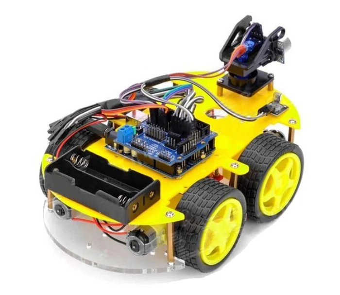 Multifunction 4WD Robot Car Kit - High Performance & Durable, Complete DIY Project