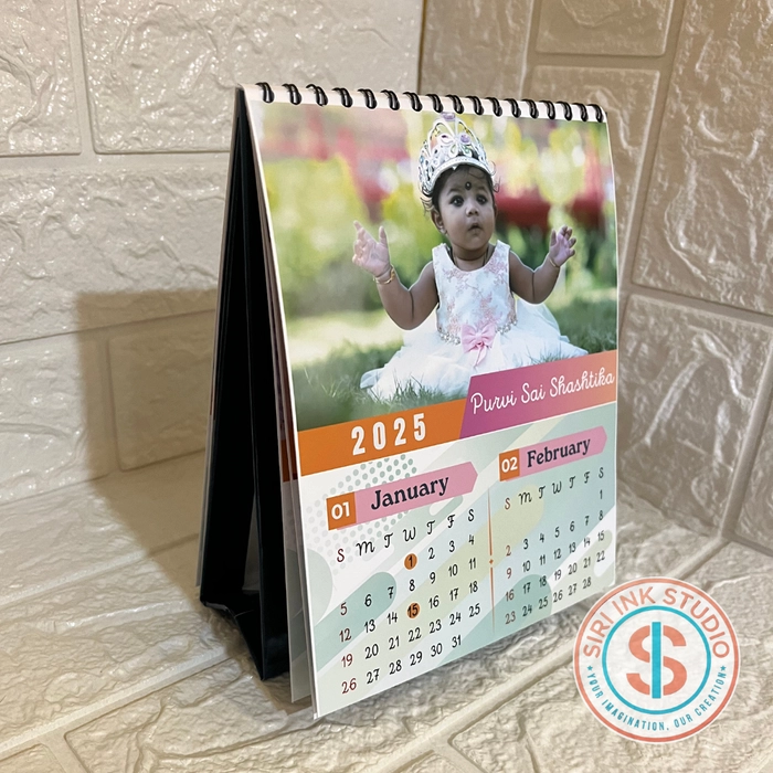 Customized Desk Calendar - 6x7 in