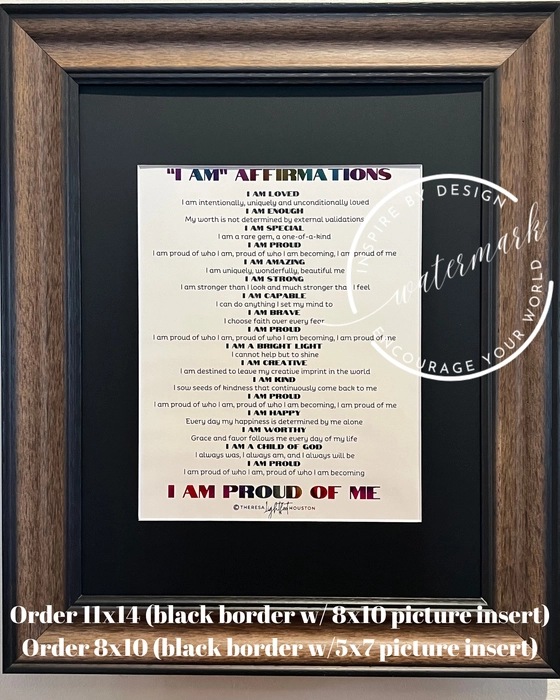 Poster Prayer - I AM AFFIRMATIONS