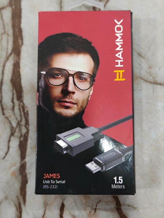 HAMMOK James USB to Serial RS232 Cable, USB to Serial RS-232 Serial Adapter USB 2.0 to Male DB9 Serial Cable Converter for Windows 10, 8.1, 8, 7, Vista, XP, 2000, Linux and Mac OS X 10.6 (1.5m Black)