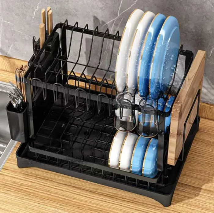 KITCHEN STORAGE DISH BOWL RACK DRAINER DISH RACKS