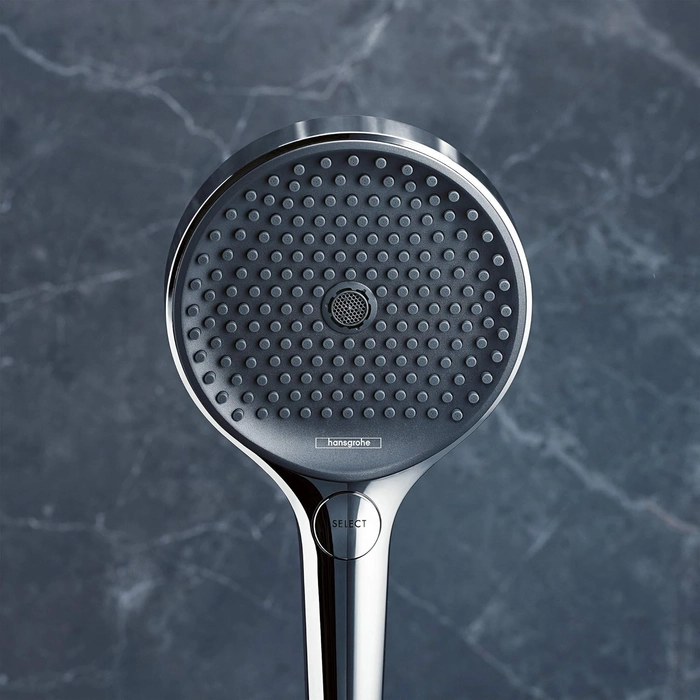 hansgrohe Rainfinity Ensemble support mural et douchette 130 3 jet avec flexible de douche 160 cm, chromé