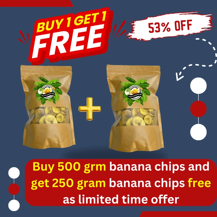 Crispy banana chips - 500 g (Buy 1 get 1 free)