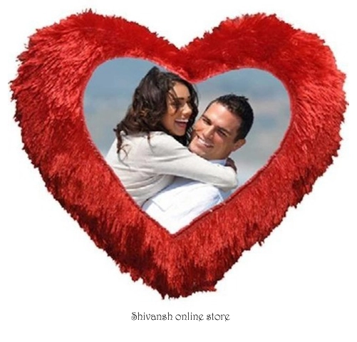 Customized Heart Shape Fur Cushion