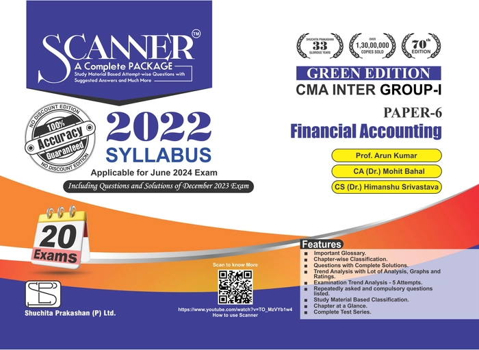 Scanner CMA Inter GroupI (2022 Syllabus) Paper6 Financial Accounting