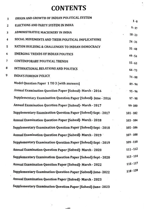 II PUC SPR POLITICAL SCIENCE (Eng. Med) HAND BOOK For SCORERS