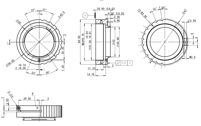 Connector F Mount to M53