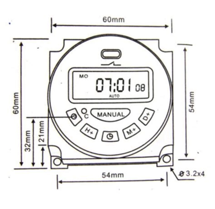 L701 Microcomputer AC 240 V LCD Digital Display Programmable Electronic Timer Switch