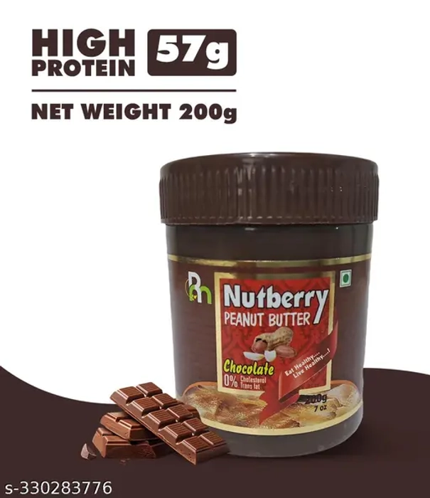 NUTBERRY  200GM CHOCOLATE CREAMY SUPER COMBO PACK OF 6PC, NET WT 1.2KG PEANUT BUTTER