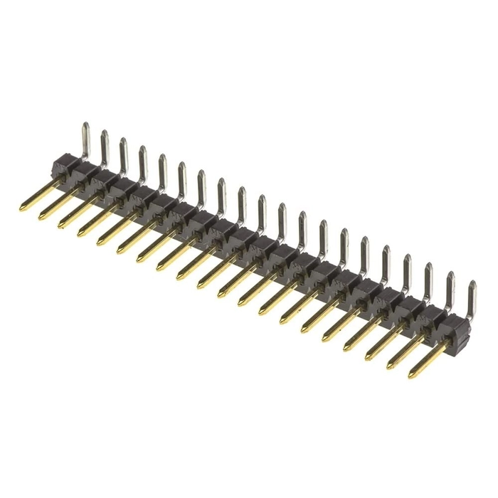 2.54mm 1x20 Right Angle Male Header Strip- 10Pcs.