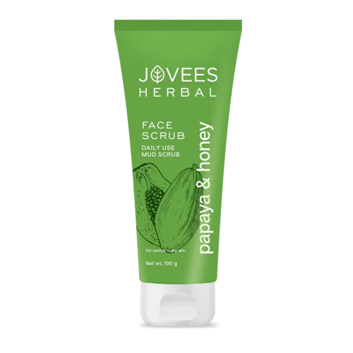 Jovees Papaya & Honey Face Scrub | With Honey & Neem | Normal to Dry Skin