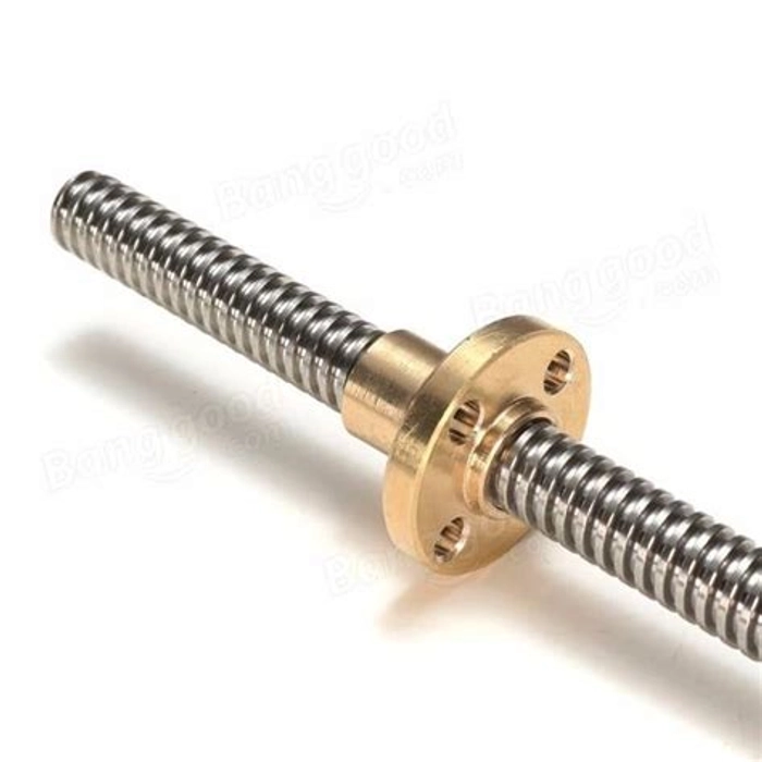 215mm Trapezoidal 4 Start Lead Screw 8mm Thread 2mm Pitch Lead Screw with Copper Nut