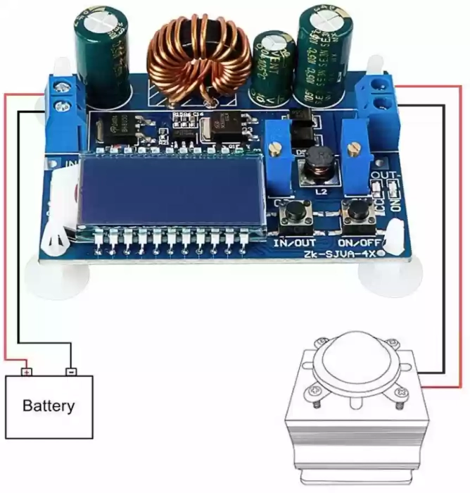 Digital Display 5-30V Buck-Boost Power Supply Module with Power Measurement