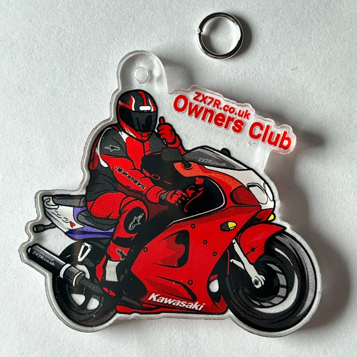 RED ZX7R Plastic Keyring