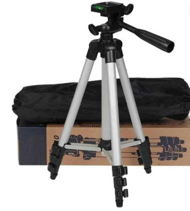 PORTABLE CAMERA TRIPOD WITH MOBILE HOLDER CLIP (5FT)