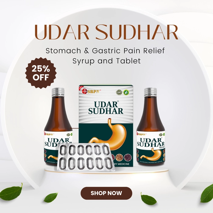 Udar Sudhar Ayurvedic Digestive Tablets For Gastric Problems  Pack Of 60 Tab