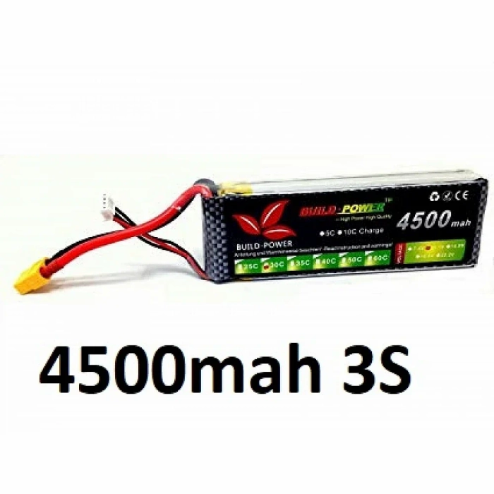 4500mah 11.1v 30C 3S Build Power Lipo Battery