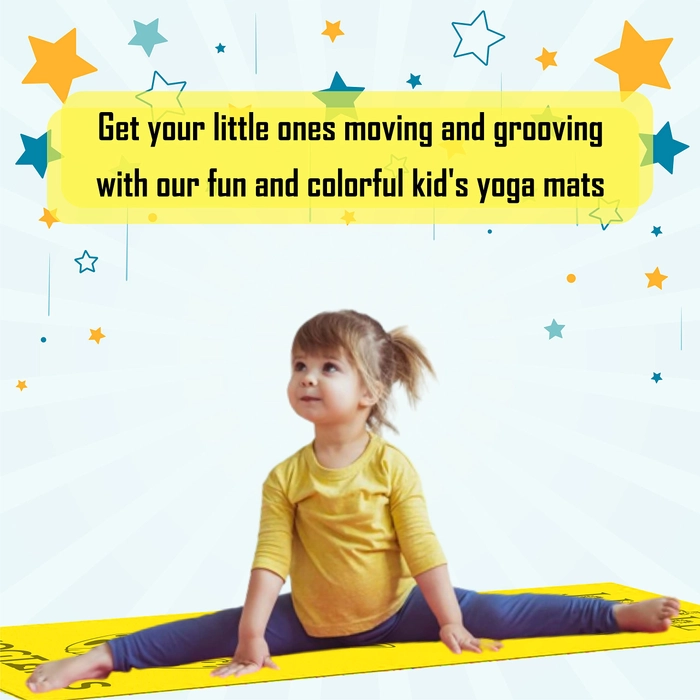 Yogtapas Rabbit yoga mat for kids yellow