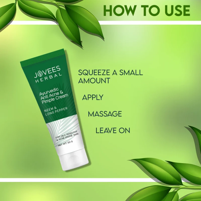 Jovees Anti Acne & Pimple Cream | Oily, Sensitive & Acne Prone Skin