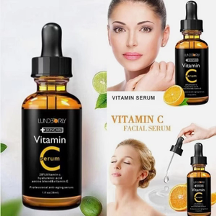 QANZIRE FACE SERUM VITAMIN C + HYALURONIC ACID ANTI WRINKLES FIRMING BRAND OIL