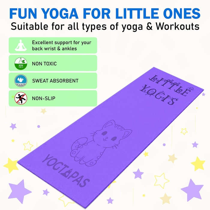 Yogtapas kitty purple yoga mat