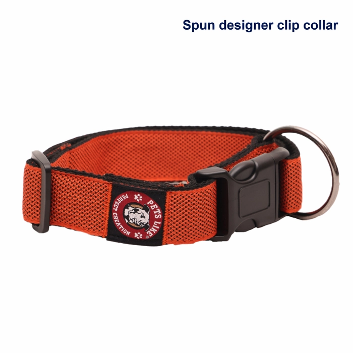 Spun designer clip collar