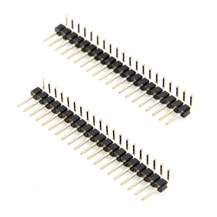 2.54mm 1x20 Right Angle Male Header Strip- 10Pcs.