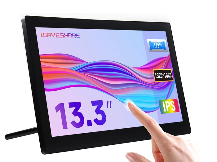 13.3inch Capacitive Touch Screen LCD, 1920×1080, HDMI, IPS, Various Systems Support