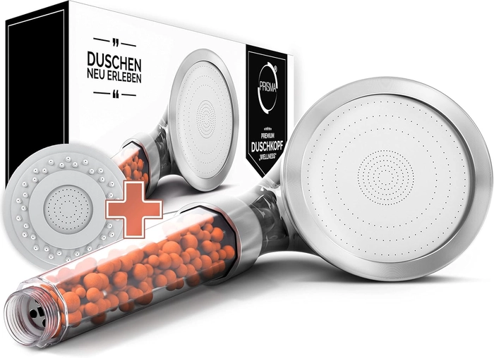 Prisma Pommeau de douche de qualité supérieure Douchette économe en eau avec augmentation de la pression de l'eau Pommeau de douche avec effet pluie et...