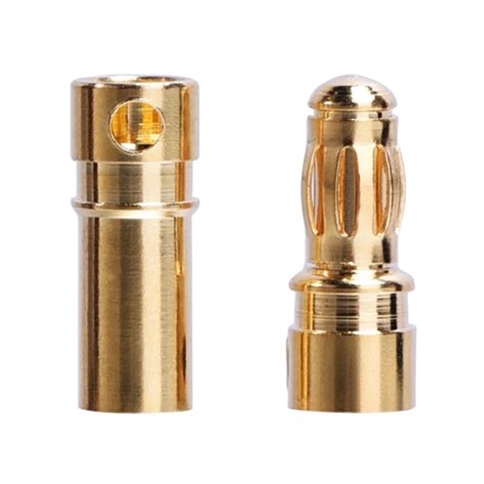 Bullet connector 3.5mm Gold Male/Female Connectors 1 PAIRS (2PC)