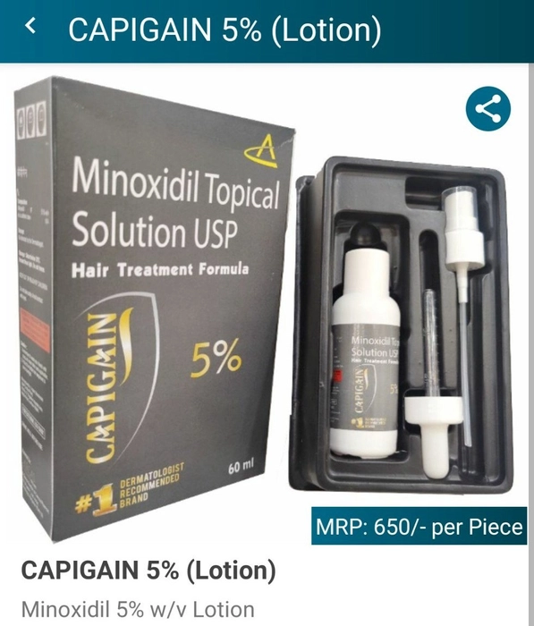 CAPIGAIN MINOXIDIL 5% Hair Treatment Formula | Reduce Hair Fall & Promotes Healthy Hair Growth