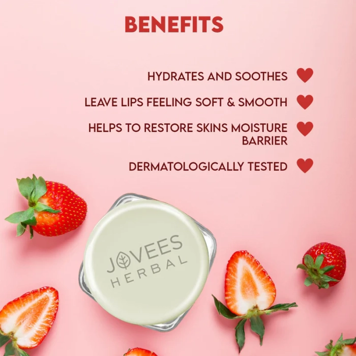 Jovees Strawberry Moisture Surge Lip Balm | Hydrates | Rejuvenates