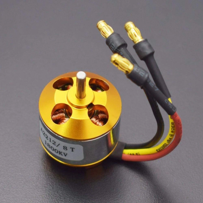 RC Brushless Motor 2212 1800KV with Soldered Banana Connector