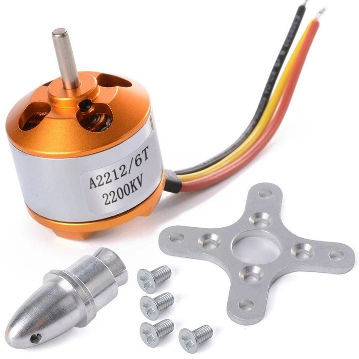 RC Brushless Motor 2212 2200KV with Soldered Banana Connector