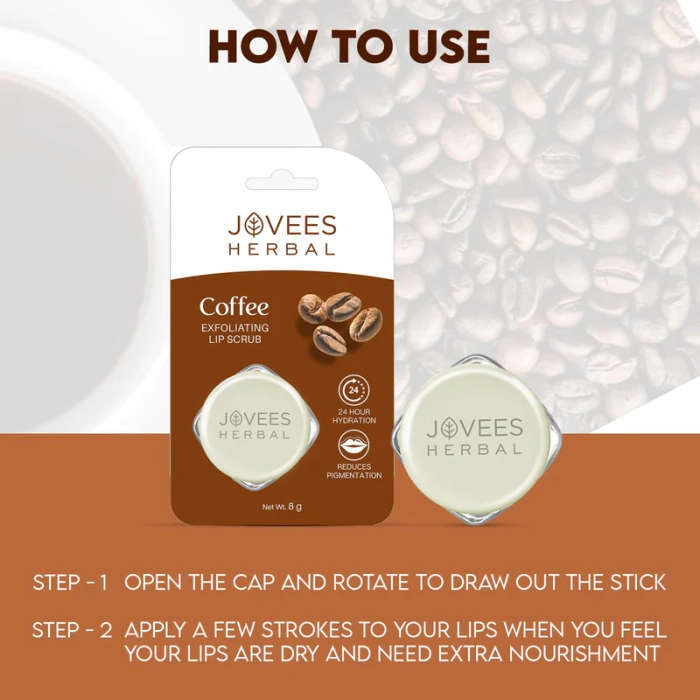 Jovees Coffee Exfoliating Lip Scrub | Reduces Pigmentation