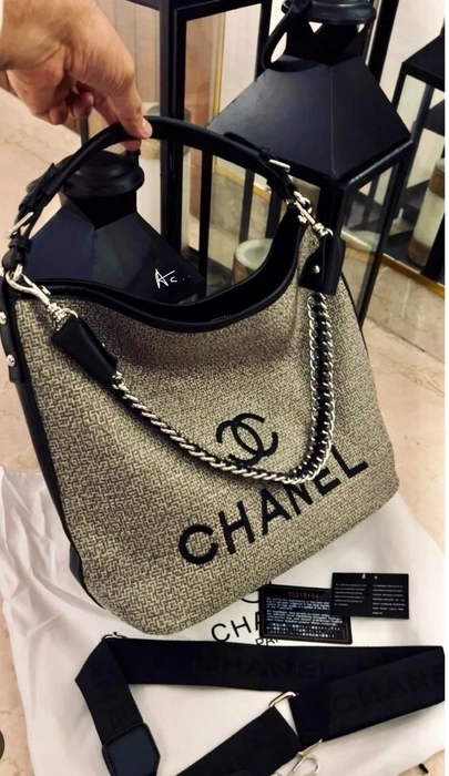 Chanel Large Hobo Bag with Chain Detail