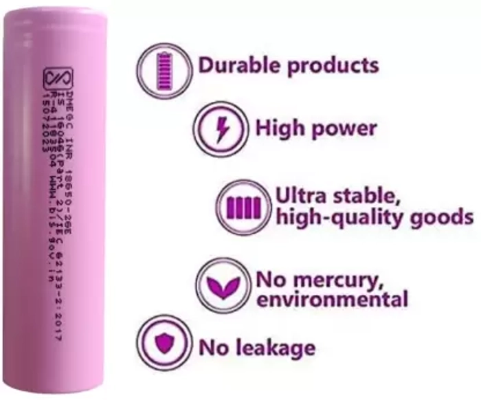 DMEGC INR18650-26E 3.7V 2600mAh Li-Ion Battery