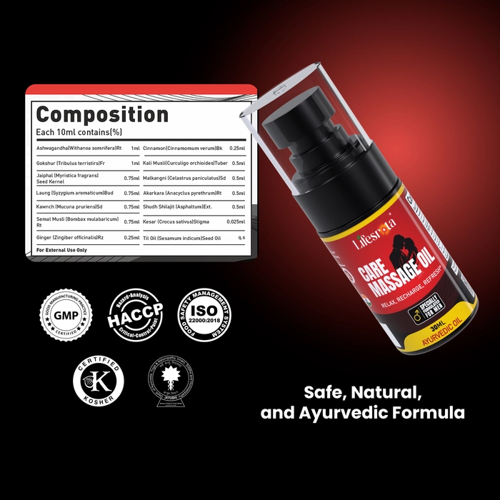 Lifesrota Care Massage Oil 30ml - Get African like Strength, Thickness and Length