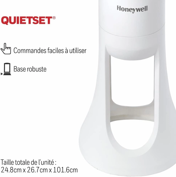 Honeywell - Ventilateur colonne oscillant pour toute la pièce Honeywell QuietSet (5 vitesses, oscillation à 80 °, fonction minuterie, voyants automatiques et télécommande) HY260 Visiter la boutique Ho