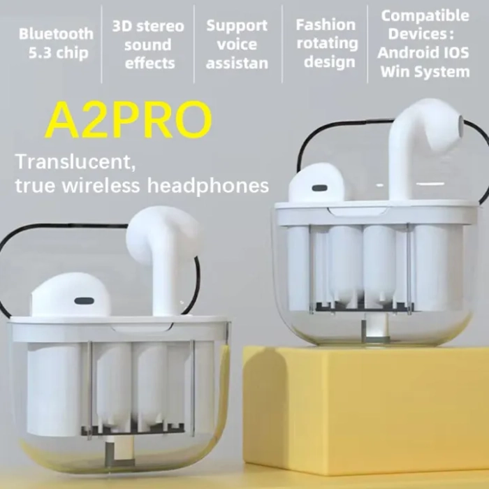 2024 True Wireless Bluetooth Earphones A2PRO Bluetooth 5.3 Chip Stereo Sound Effect Fashion Universal Macarone Wireless Earbuds